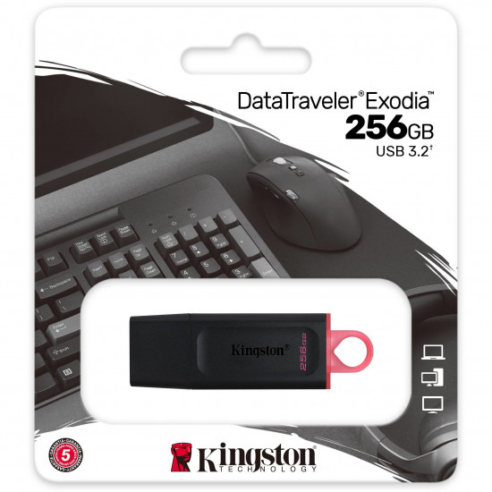 STICK 256GB USB 3.2 Kingston DataTraveler Exodia black/pink