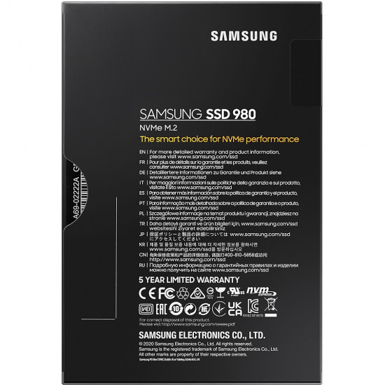 SSD M.2 500GB Samsung 980 NVMe PCIe 3.0 x 4 retail