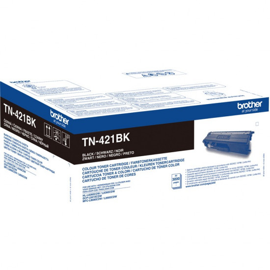 TON Brother Toner TN-421BK Schwarz bis 3.000 Seiten nach ISO 19798