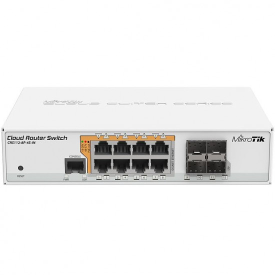 MikroTik CRS112-8P-4S-IN PoE+ M RM