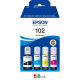 TIN Epson Tinte 102 EcoTank C13T03R640 4er Multipack (BKMCY) bis zu 6.000 Seiten