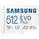 512GB Samsung EVO Plus MicroSDXC 130MB/s +Adapter