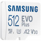 512GB Samsung EVO Plus MicroSDXC 130MB/s +Adapter