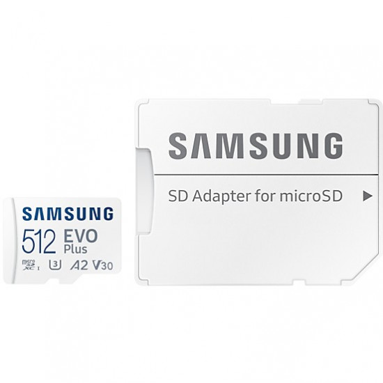 512GB Samsung EVO Plus MicroSDXC 130MB/s +Adapter