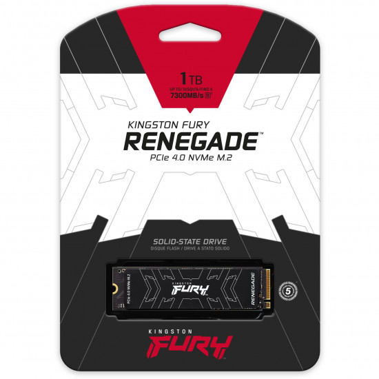 KINGSTON FURY Renegade 1TB SSD, M.2 2280, PCIe 4.0 NVMe, Read/Write 7300/6000MB/s, Random Read/Write: 900K/1000K IOPS