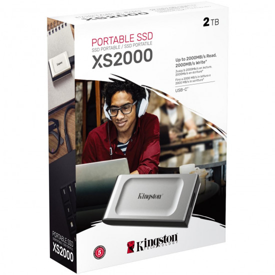 2TB Kingston XS2000 USB 3.2 Gen2 Grau