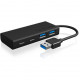 HUB 4Port ICY BOX 2xUSB3.0 2xUSB-C SuperSpeed passiv Black