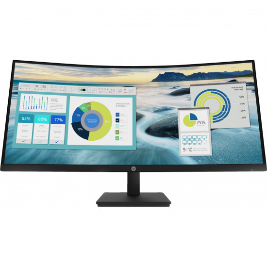 86,36cm/34'' (3440x1440) HP P34hc G4 Curved 21:9 5ms 60Hz HDMI DisplayPort USB-C VESA Speaker WQHD Black