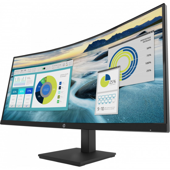 86,36cm/34'' (3440x1440) HP P34hc G4 Curved 21:9 5ms 60Hz HDMI DisplayPort USB-C VESA Speaker WQHD Black