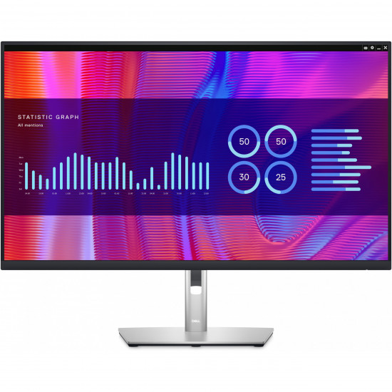 80cm/31,5'' (2560x1440) Dell P3223DE 16:9 5ms IPS HDMI DisplayPort USB-C USB VESA Pivot QHD Black/Silver