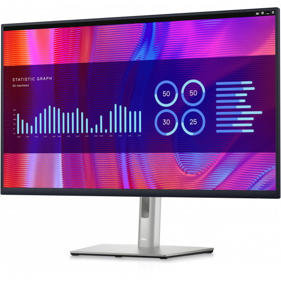 80cm/31,5'' (2560x1440) Dell P3223DE 16:9 5ms IPS HDMI DisplayPort USB-C USB VESA Pivot QHD Black/Silver