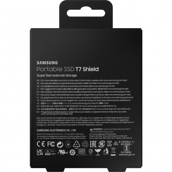 2TB Samsung Portable T7 Shield USB 3.2 Gen2 Schwarz retail