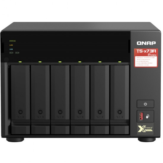 QNAP TS-673A NAS-Server 6Sch chte AMD Ryzen Embedded V1500B 2.2 GHz SATA 6Gb/s