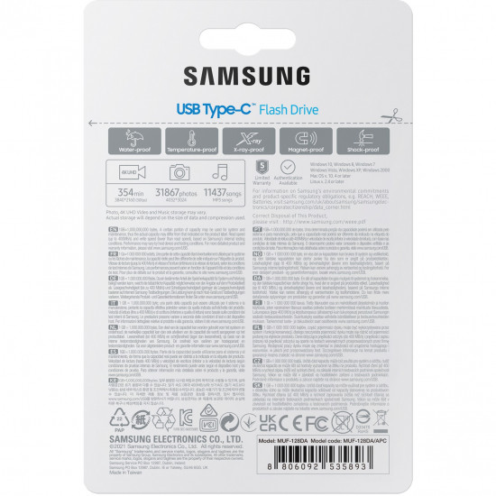 SAMSUNG USB Type-C 128GB 400MB/s USB 3.1 Flash Drive