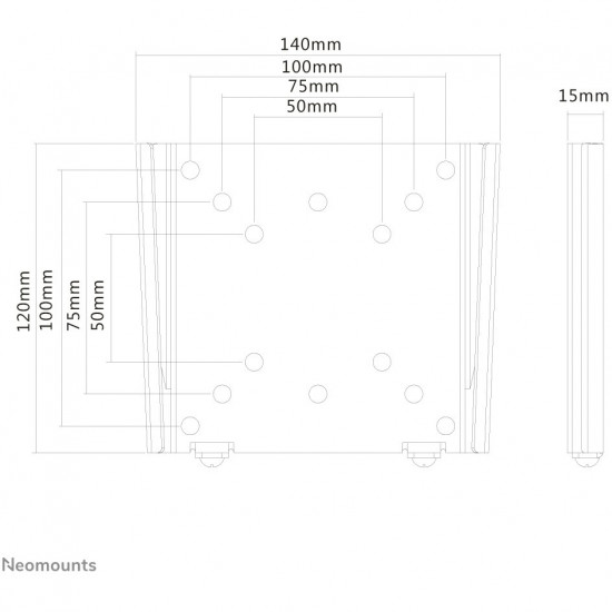 TV SET ACC WALL MOUNT SILVER/10-30