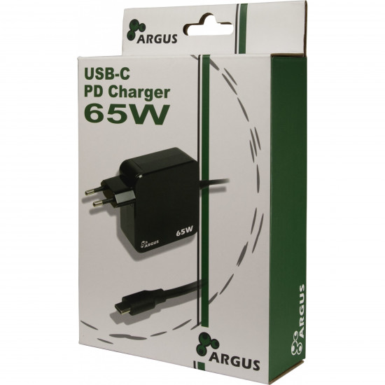 Charger USB-C 65W Black INTER-TECH PD-2065