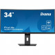 34''/86,4cm (3440x1440) iiyama XCB3494WQSN 0,4ms HDMI DisplayPort USB 3.0 Height Adj. Stand Speaker Black