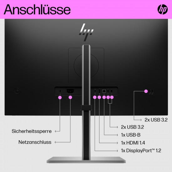 68,6cm/27'' (2560x1440) HP E27q G5 IPS HDMI DP Pivot QHD