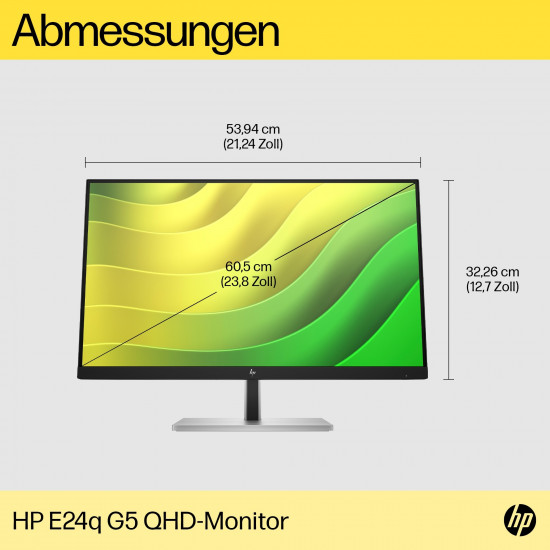 60,5cm/23,8'' (2560x1440) HP E24q G5 IPS HDMI DP Pivot QHD