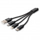 USB Lightning/Micro-USB/USB-C 0,15m Digitus Black