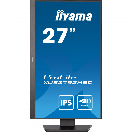 68,6cm/27'' (1920x1080) Iiyama XUB2792HSC-B5 16:9 4ms IPS HDMI DisplayPort USB-C VESA Pivot Speaker Full HD Black