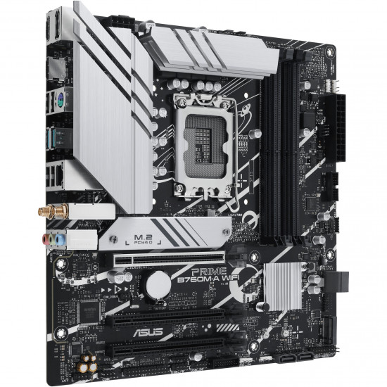 Mainboard|ASUS|Intel B760 Express|LGA1700|Micro-ATX|Memory DDR5|Memory slots 4|3xPCI-Express 4.0 16x|2xM.2|2xHDMI|1xDisplayPort|4xUSB 2.0|2xUSB 3.2|1xPS/2|1xRJ45|3xAudio port|PRIMEB760M-AWIFI