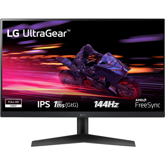 60cm/24'' (1920x1080) LG 24GN60R-B 16:9 1ms IPS 2xHDMI DisplayPort VESA Full HD Black/high glossy metallic red deco