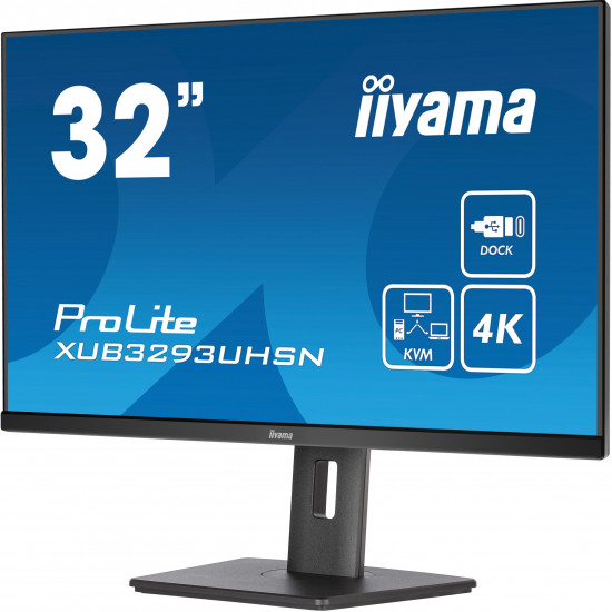 Iiyama ProLite XUB3293UHSN-B5 - LED monitor - 32' - 3840 x 2160 @60Hz (8.3 megapixel 4K UHD) - 350 cd/m - 16:9 - 4ms - matte, black