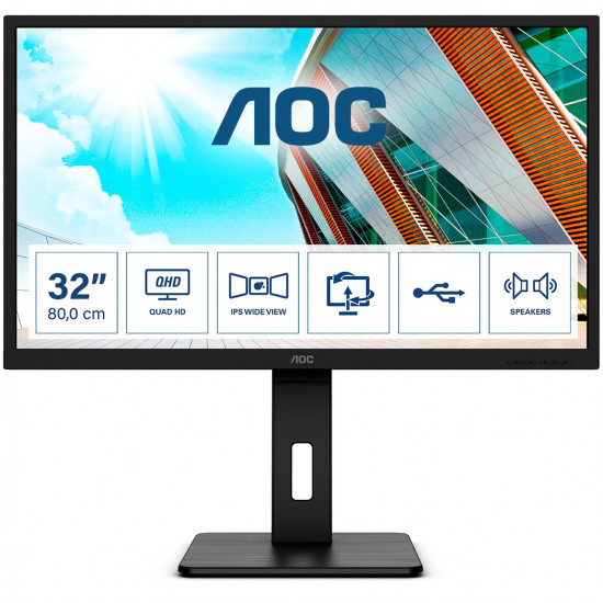 80cm/31,5inch (2560x1440) AOC P2 Q32P2 Ultra HD DP LS 4 ms black