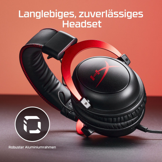 HEADSET HYPERX CLOUD II/RED KHX-HSCP-RD HYPERX