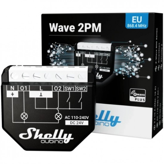 Home Shelly Relais inchWave 2PMinch max. 16A 2 Kan le Unterputz Messfunktion