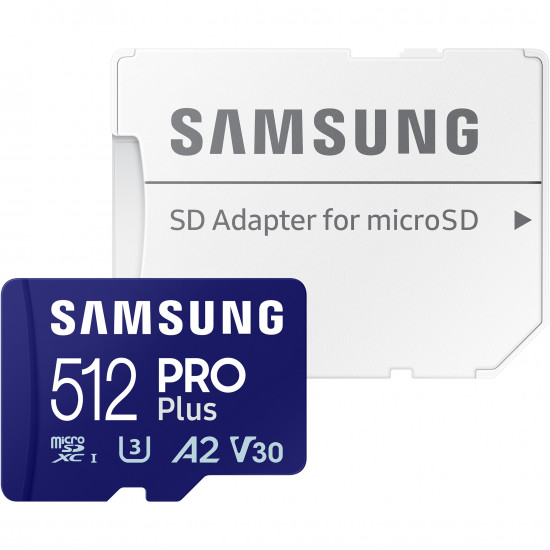 Samsung PRO Plus 512GB microSD UHS-I U3 Full HD 4K UHD 180MB/s Read 130MB/s Write Memory - Micro SD