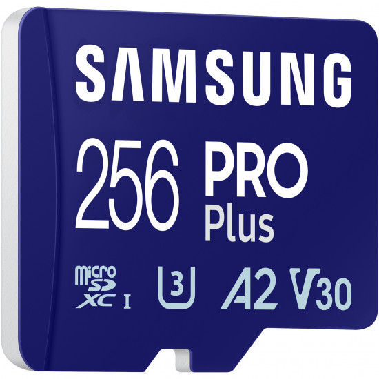 SAMSUNG PRO Plus microSD 256GB UHS-I U3 Full HD 4K UHD 180MB/s Read 130MB/s Write Memory Card Incl SD-Adapter 2023