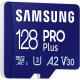 SAMSUNG PRO Plus microSD 128GB UHS-I U3 Full HD 4K UHD 180MB/s Read 130MB/s Write Memory Card Incl SD-Adapter 2023