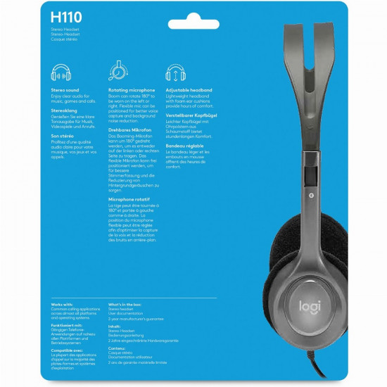 LOGITECH Stereo H110 Headset