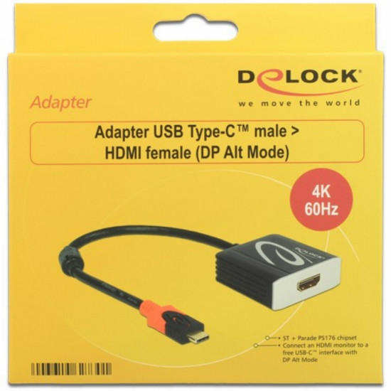 KAB Adapter USB-C HDMI (ST-BU) 4K 60Hz DeLOCK Black