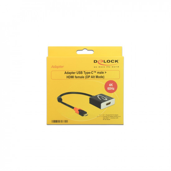 KAB Adapter USB-C HDMI (ST-BU) 4K 60Hz DeLOCK Black