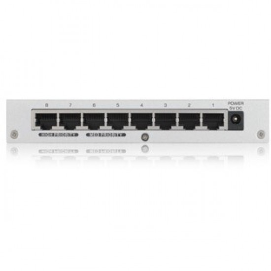 ZYXEL GS-108B V3 8-PORT DESKTOP GIGABIT ETHERNET SWITCH - METAL HOUSING