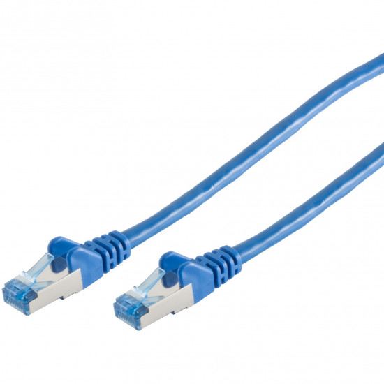 Patchkabel CAT6a RJ45 S/FTP 0,25m Blue