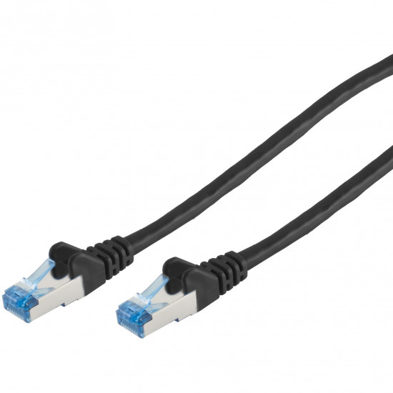 Patchkabel CAT6a RJ45 S/FTP 0,25m Black