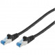 Patchkabel CAT6a RJ45 S/FTP 1m Black