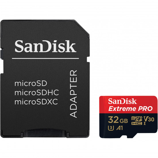 32GB SanDisk Extreme Pro MicroSDHC 100MB/s +Adapter