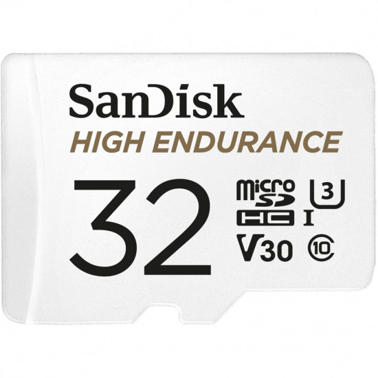 32GB SanDisk High Endurance MicroSDHC 100MB/s +Adapter