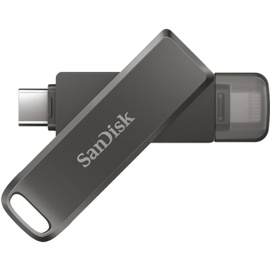 SanDisk iXpand Flash Drive Luxe 256GB - USB-C + Lightning - for iPhone, iPad, Mac, USB Type-C devices including Android, EAN: 619659181970