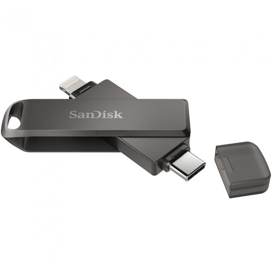 SanDisk iXpand Flash Drive Luxe 256GB - USB-C + Lightning - for iPhone, iPad, Mac, USB Type-C devices including Android, EAN: 619659181970