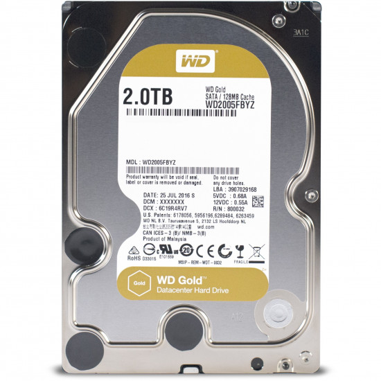 2TB WD WD2005FBYZ Gold Datacenter 7200RPM 128MB