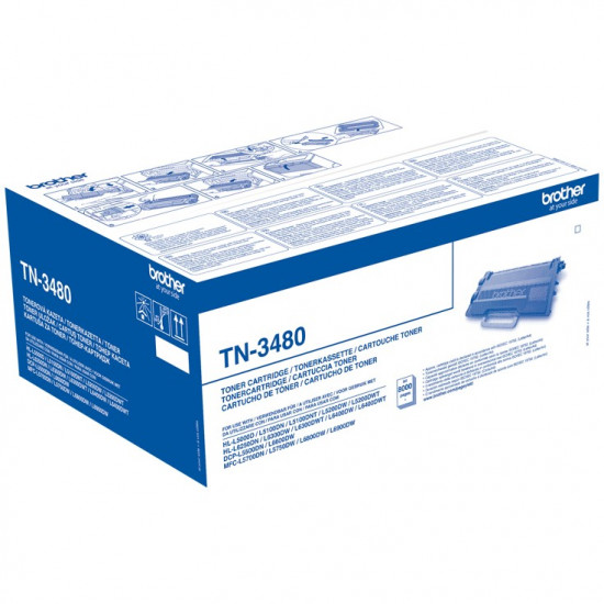 TON Brother Toner TN-3480 Schwarz bis zu 8.000 Seiten nach ISO 19752