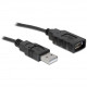 DeLock USB 2.0 > Seriell (ST-ST) 0,8m Adapterkabel Schwarz