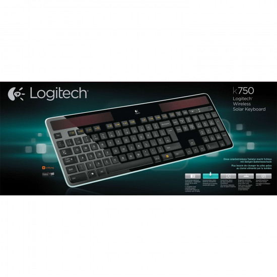 Logitech K750 wireless Solar Keyboar - Keyboard layout might be German