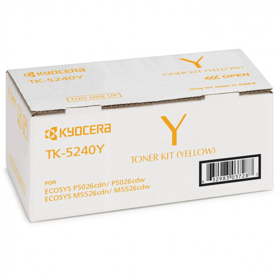 Kyocera Toner TK-5240Y Gelb bis zu 3.000 Seiten gem. ISO/IEC 19798